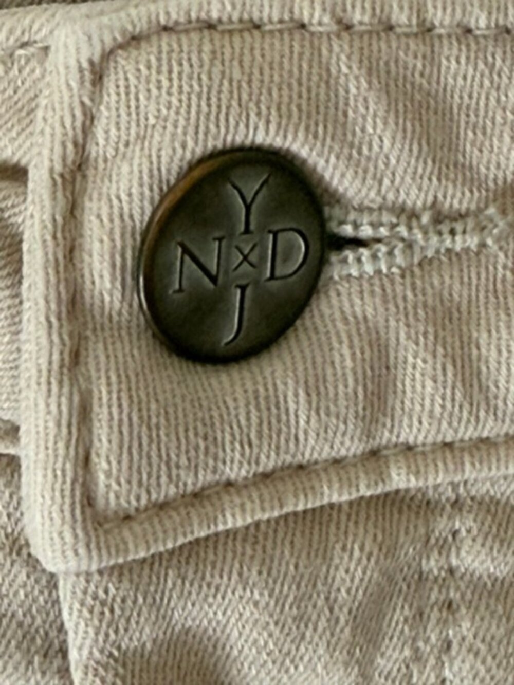 Light-Tan Stretch-Denim Shorts from NYDJ - Picture 11 of 11